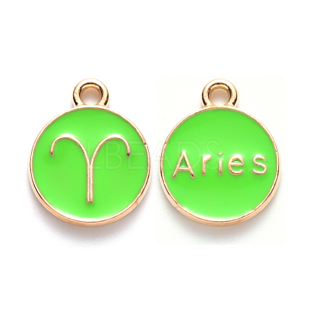 Alloy Enamel Pendants X-ENAM-S124-01A-06A-1