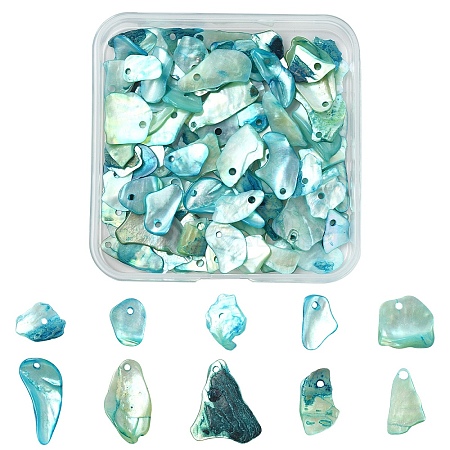 100Pcs Natural Akoya Shell Big Pendants SHEL-YW0001-23-1