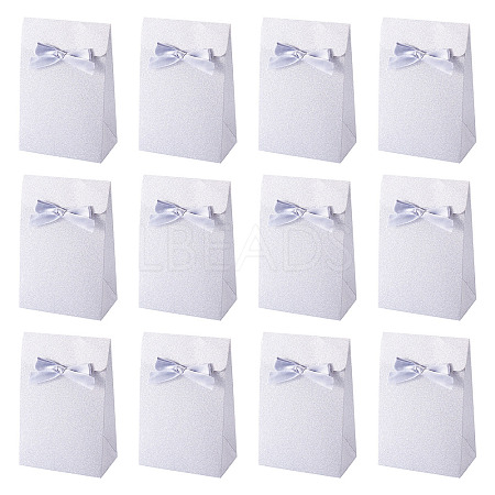 Rectangle Glitter Paper Gift Bags CARB-TAC0002-05B-1
