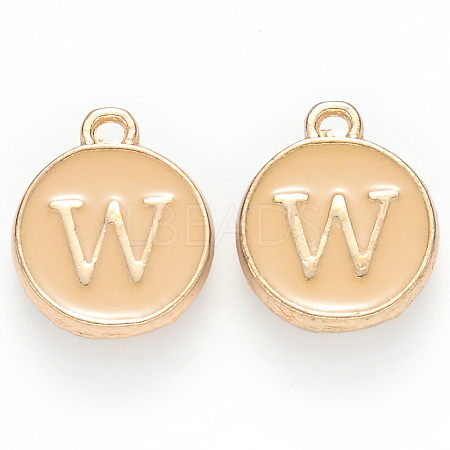 Golden Plated Alloy Enamel Charms LS-ENAM-S118-06W-1