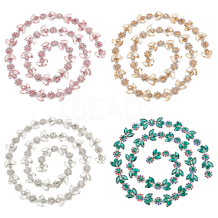 1.8M 4 Colors Iron Rhinestone Strass Chains CH-WR0001-04-1