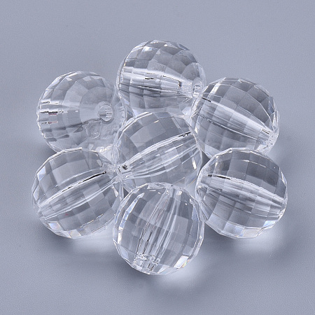 Transparent Acrylic Beads X-TACR-Q254-8mm-V01-1