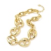 Acrylic Chunky Coffee Bean Link Chain Necklaces NJEW-D313-01B-2