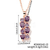 Brass Cubic Zirconia Long Tassel Pendant Necklaces for Fashionable Statement Style DV3387-13-1