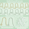 Unicraftale 60Pcs 2 Color 316 Stainless Steel Earring Hooks STAS-UN0051-26-5