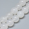 Natural White Agate Beads Strands G-D0005-27-10mm-1