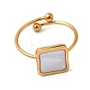 304 Stainless Steel Cuff Open Rings for Women RJEW-B161-01G-02-4