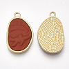 Smooth Surface Spray Painted Alloy Pendants PALLOY-T067-23B-2