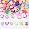100pcs 5 Styles Handmade Polymer Clay Beads CLAY-YW0002-16-1