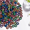 200Pcs Spray Painted Acrylic European Beads SACR-PA0001-13-7