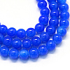 Baking Paint Imitation Jade Glass Round Bead Strands X-DGLA-Q021-8mm-33-1
