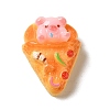 Cute Pig Theme Resin Imitation Food Decoden Cabochons RESI-U0003-02B-1