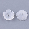 5-Petal Transparent Acrylic Bead Caps X-FACR-T001-11-2