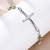 201 Stainless Steel Link Chain Bracelets BJEW-A032-01GP-01-4