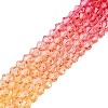 Gradient Color Baking Paint Glass Bead Strands X1-DGLA-A039-T2mm-A03-4
