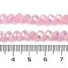 Baking Electroplate Glass Beads Strands DGLA-A039-J6MM-B15-4