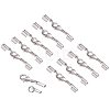 Rack Plating Brass Lobster Claw Clasps with Clip Ends KK-PH0035-33S-1