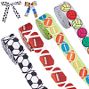 20M 4 Styles Polyester Sport Ball Print Grosgrain Ribbons OCOR-PH0003-97-1