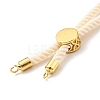 Half Finished Twisted Milan Rope Slider Bracelets FIND-G032-01G-09-3