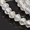 Faceted Bicone Electroplate Glass Beads Strands EGLA-P016-3mm-AB01-3