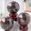 Natural Rhodonite Crystal Ball Display Decorations PW-WG27983-02-2