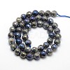 Electroplate Natural Labradorite Beads Strands X-G-L150-10mm-01-2