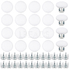 24 Bags Flat Round Cloth Cap Nail Buttons BUTT-BC0001-21C-1