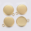 304 Stainless Steel Pendant Cabochon Settings STAS-F160-46G-08-1