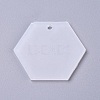 Transparent Acrylic Blank Pendants X-TACR-WH0002-12-1