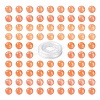 100Pcs 8mm Natural Peach Calcite Round Beads DIY-LS0002-27-2