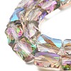 AB Color Plated Transparent Glass Beads Strands EGLA-P051-06A-A07-3
