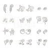 2 Pairs Alloy Stud Earrings for Women EJEW-FS0001-27B-2