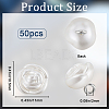 Gorgecraft 50Pcs Plastic Imitation Pearl Shank Buttons FIND-GF0005-57-2
