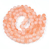 Baking Paint Imitation Jade Glass Round Bead Strands X-DGLA-N003-6mm-07-2