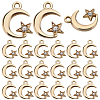 60Pcs Moon & Star Alloy with Rhinestone Small Handmade Pendant Charms FIND-SC0006-79-1