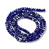 Electroplate Transparent Glass Beads Strands EGLA-A046-01A-02-2