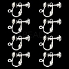 Rack Plated Brass Screw Clip-on Earring Findings KK-YW0001-10S-1