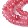 Dyed Natural Malaysia Jade Rondelle Beads Strands X-G-E316-2x4mm-62-3