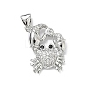 Brass Micro Pave Cubic Zirconia Pendants KK-P330-01B-P-1