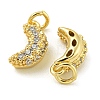 Rack Plating Brass Micro Pave Clear Cubic Zirconia Charms KK-Z067-23G-08-2