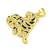 Brass Micro Pave Cubic Zirconia Pendants KK-K354-16E-G-2