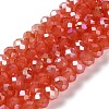 Baking Electroplate Glass Beads Strands LS-DGLA-A039-J6MM-B01-1
