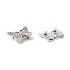 Antique Silver Plated Tibetan Style Butterfly Slide Charms X-TIBE-4818-AS-FF-2