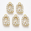 Brass Micro Pave Cubic Zirconia Charms X-KK-T060-05-Q-G-NF-1