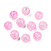 Transparent Crackle Acrylic Beads CACR-N002-18B-3