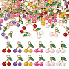 60Pcs 6 Colors Alloy Enamel Charms FIND-TA0002-31-12