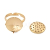 Brass Adjustable Ring Findings KK-K382-15C-G-2