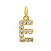 Brass Cubic Zirconia Pendants with Jump Rings FIND-PW0024-09E-1