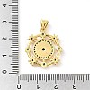 Real 18K Gold Plated Brass Clear Cubic Zirconia Pendants KK-A198-16G-3