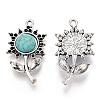 Alloy Pendant Rhinestone Settings FIND-TADZ0001-12AS-2